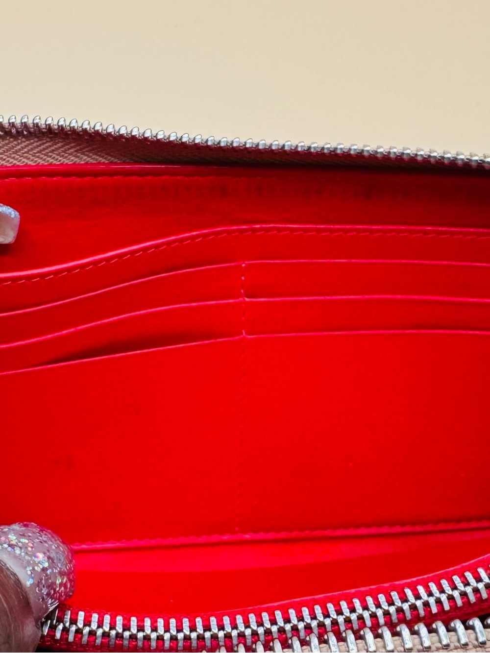 Christian Louboutin Studded Zip Wallet in Dusty Rose - Picture 5 of 13